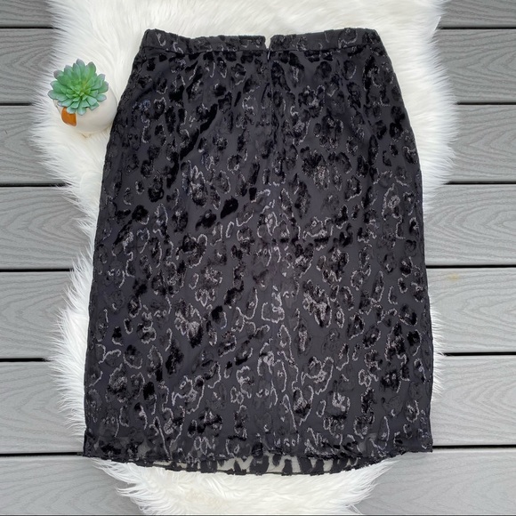 J. Crew Black Pattern Midi Skirt - Picture 3 of 4